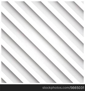 Abstract 3D stripe background, white, vector illustration