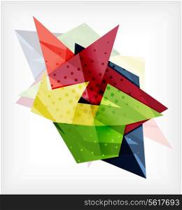 Abstract 3d triangle blank background with space for text