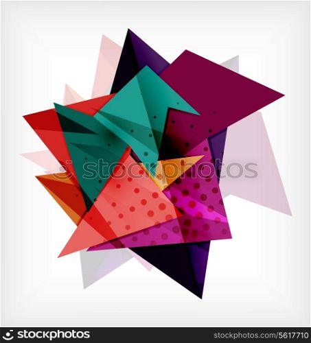 Abstract 3d triangle blank background with space for text