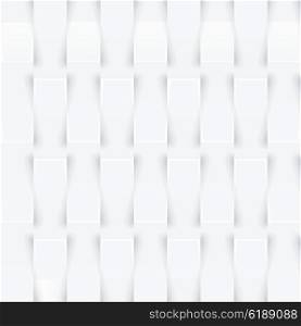 Abstract 3d white geometric background. White texture with shadow. Simple clean white background texture. 3D Vector interior wall panel pattern.
