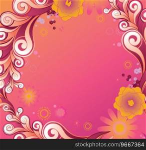 Abstract a background with floral Royalty Free Vector Image