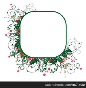 Abstract a frame with floral Royalty Free Vector Image