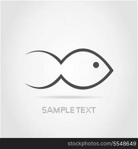 Abstract a silhouette of fish on a grey background