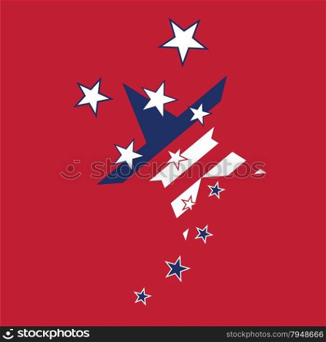 abstract american flag stars stylized background vector illustration