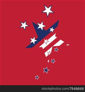 abstract american flag stars stylized background vector illustration