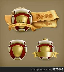 Abstract ancient coat of arms, vector