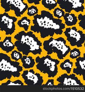 Abstract animal fur inspired seamless pattern. Floral vector tile rapport for background, fabric, textile, wrap, surface, web and print design.