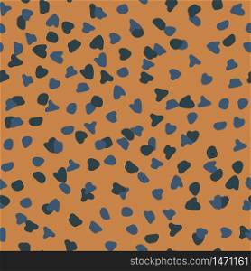 Abstract animals spot seamless pattern. Random shapes endless wallpaper. Cute dotted background. Design for fabric, textile print, wrapping paper, cover. Vector illustration. Abstract animals spot seamless pattern. Random shapes endless wallpaper. Cute dotted background.