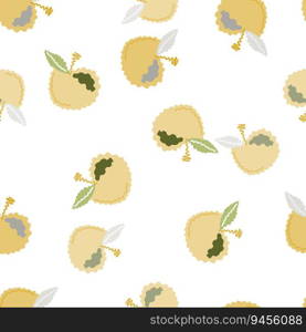 Abstract apple fruits seamless pattern. Fruit ornament. Design for fabric, textile print, surface, wrapping, cover, greeting card. Vintage vector illustration. Abstract apple fruits seamless pattern. Fruit ornament.