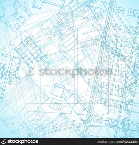 Abstract architectural background. Vector illustration.