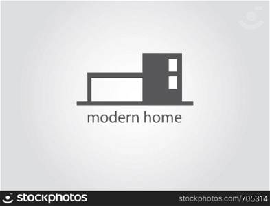 Abstract architecture building silhouette logo. modern home