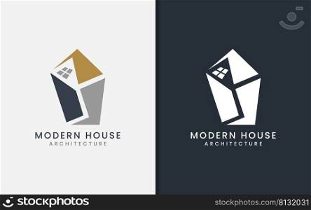 Abstract Architecture, Modern Minimalist House Logo Design.