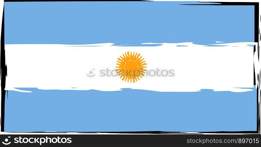 abstract ARGENTINIAN flag or banner vector illustration