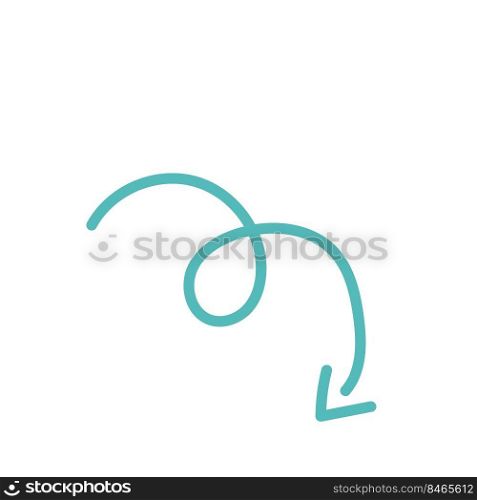 abstract arrow hand drawn shape