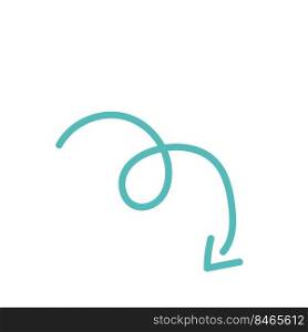 abstract arrow hand drawn shape