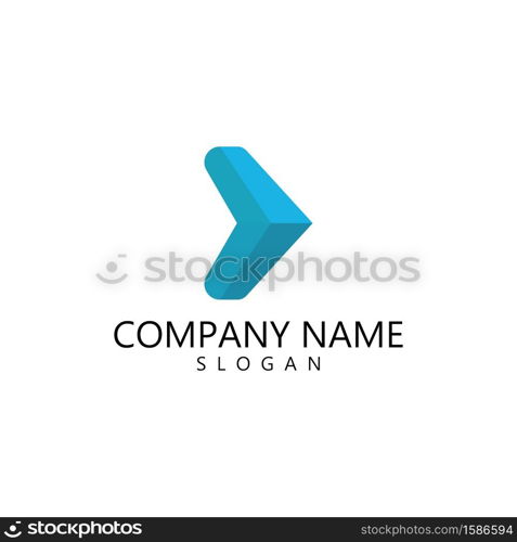 abstract arrow vector template logo illustration design