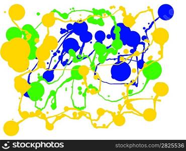 Abstract art background of blots and blobs