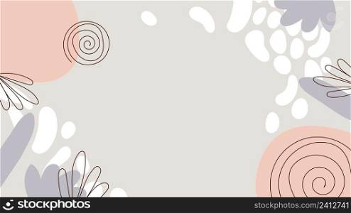 Abstract art banner background. Hand drawn shapes and line elements. Minimalist vector illustration.. Abstract art banner background. Hand drawn shapes and line elements.