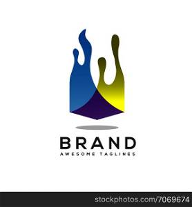 abstract art colorful Vector logo. Abstract colorful art logo. Dynamic splash liquid shape. abstract art paint abstract Logo design