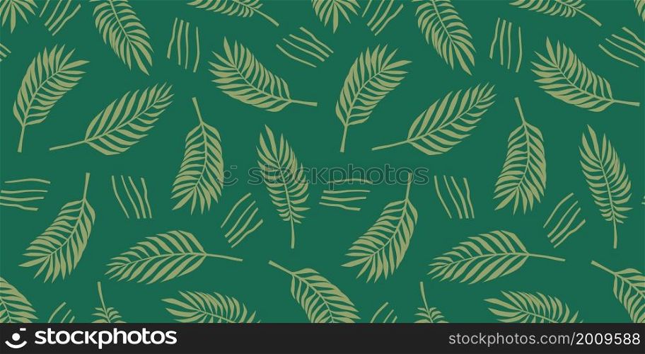 Abstract art seamless pattern with tropical leaves. Modern exotic design for paper, cover, fabric, interior decor and other use.. Abstract art seamless pattern with tropical leaves. Modern exotic design