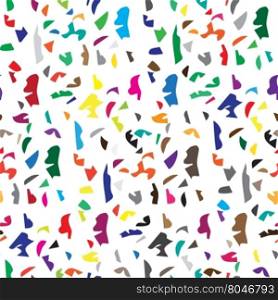 Abstract artistic seamless pattern of color scatter pieces background