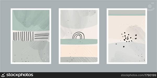 Abstract arts background with different shapes for wall decoration, postcard or brochure cover design. Vector design.