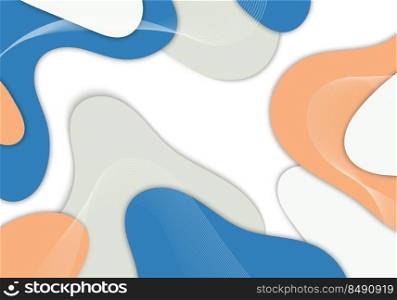Abstract artwork design of hand drawing design template. Overlapping style colors details background. Vector