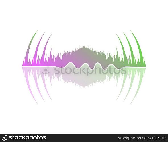 Abstract Audio Sound wave logo creative template vector