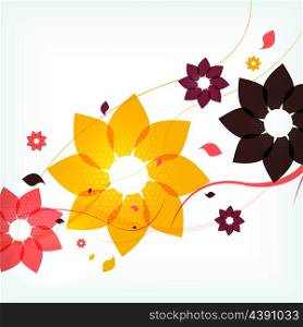 Abstract autumn flower background