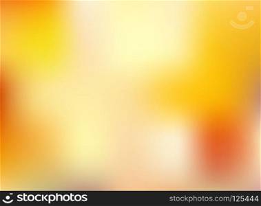 Abstract autumn season orange and yellow bright color blurred background. Vector illustration