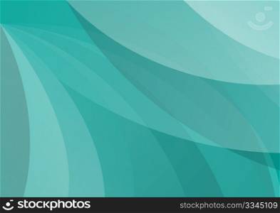 Abstract Background - Azure Waves on Gradient Background