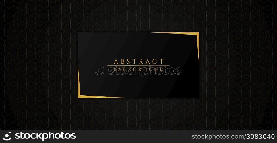 Abstract background black and gold luxury design square shape pattern. vector illustration.