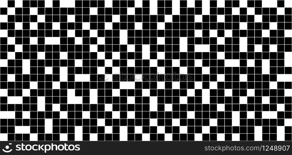 Abstract background black and white checkered grid pattern. Vector illustration