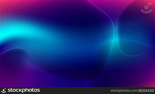 Abstract background blue and pink neon color liquid or fluid bubble gradient shapes with lighting effect. Vector illustration