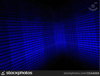 Abstract Background - Blue Equalizer on Black Background