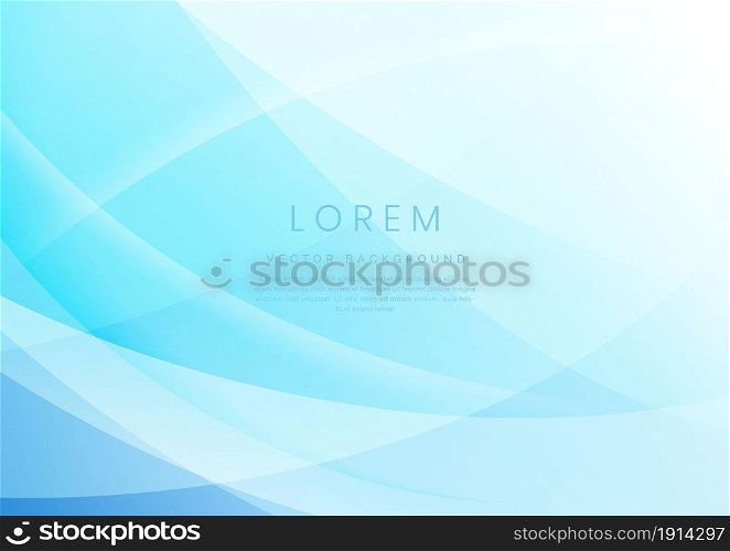 Abstract background blue gradient curve overlapping. You can use for ad, poster, template, business presentation. Vector illustration