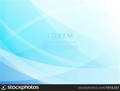 Abstract background blue gradient curve overlapping. You can use for ad, poster, template, business presentation. Vector illustration