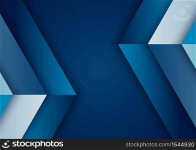 Abstract background blue gradient geometric with shadow overlapping with space for your text. Vector illustration