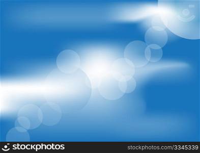 Abstract Background - Blue Sky and Blurry Bokeh Circles