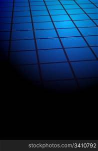 Abstract Background - Blue Tiles on Black Background