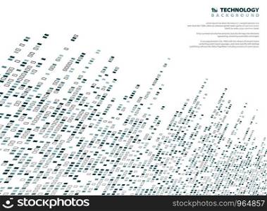 Abstract background blue tone square pattern technology of geometric background. Decorating in mesh cover design. You can use for modern high tech ad, poster, cover artwork, annual report. illustration vector eps10