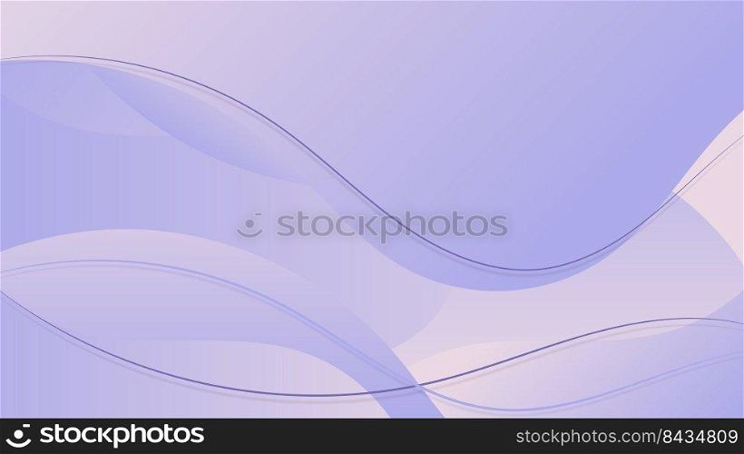 Abstract background blue wave shape layer with curved lines decoration. Vector illustration