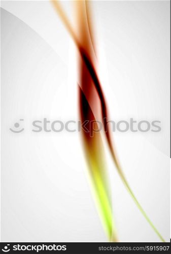 Abstract background, blurred orange and purple color wave lines in the air. Presentation or advertising layout design template