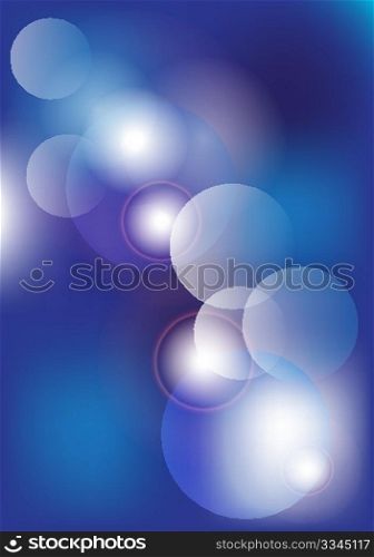Abstract Background - Blurry Circles on Blue Background