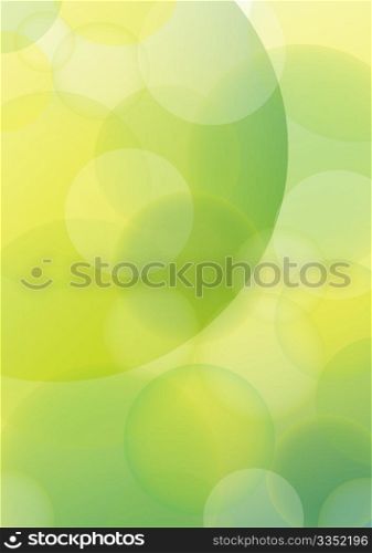 Abstract Background - Blurry Circles on Green Gradient Background