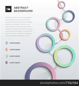 Abstract background brochure template colorful paper style border circles. You can use for magazine cover, banner web, print ad, annual report, flyer, book, presentation, etc. Vector illustration