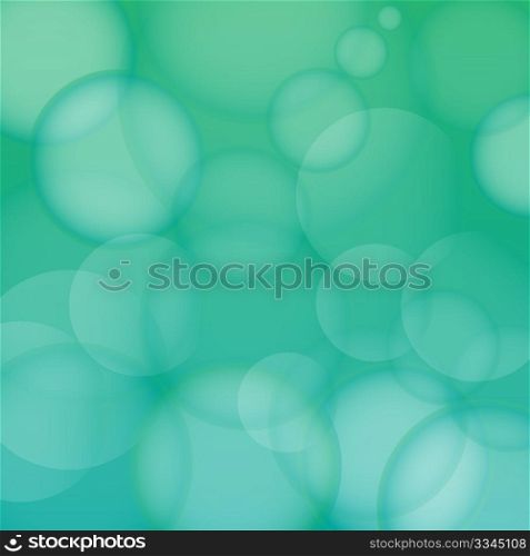 Abstract Background - Bubbles on Azure Gradient Background