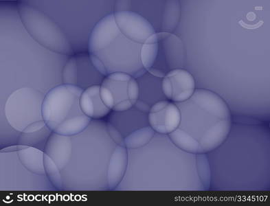 Abstract Background - Bubbles on Dark Blue Background