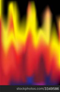 Abstract Background - Burning Flames on Black Background
