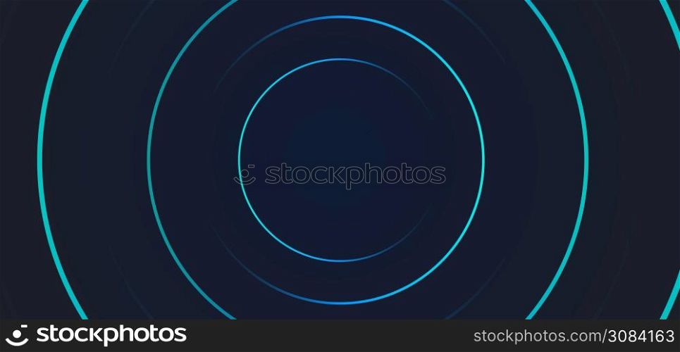 Abstract background circle wave ripple pattern design cyan color with space. vector illustration.